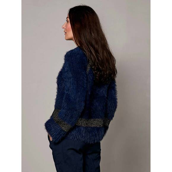 NEW NU DENMARK vipse knitted sweater in navy - Picture 2 of 4